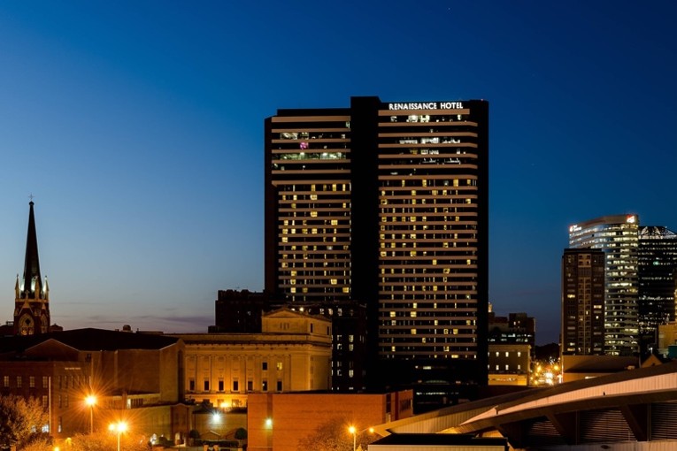 Renaissance Nashville Hotel at night